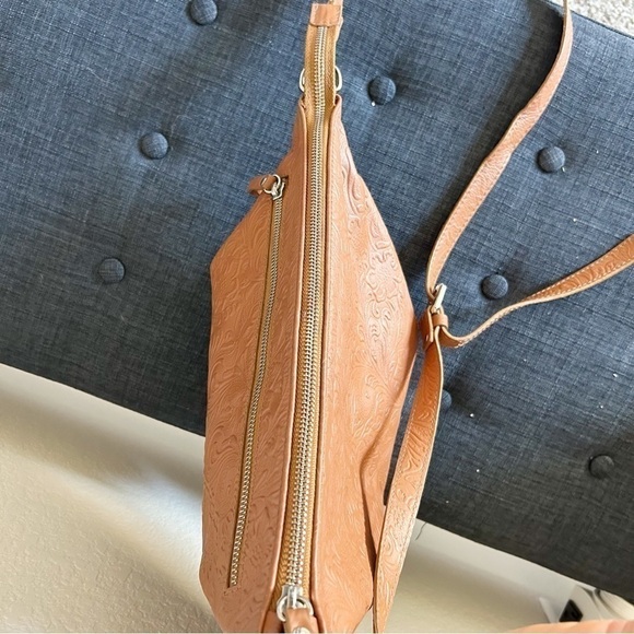 Western Embossed Italian Leather Crossbody Bag Purse Made In Italy - Picture 12 of 14
